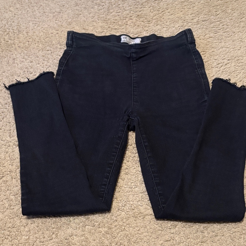 Free People black jeggings.  Super stretchy and high waisted